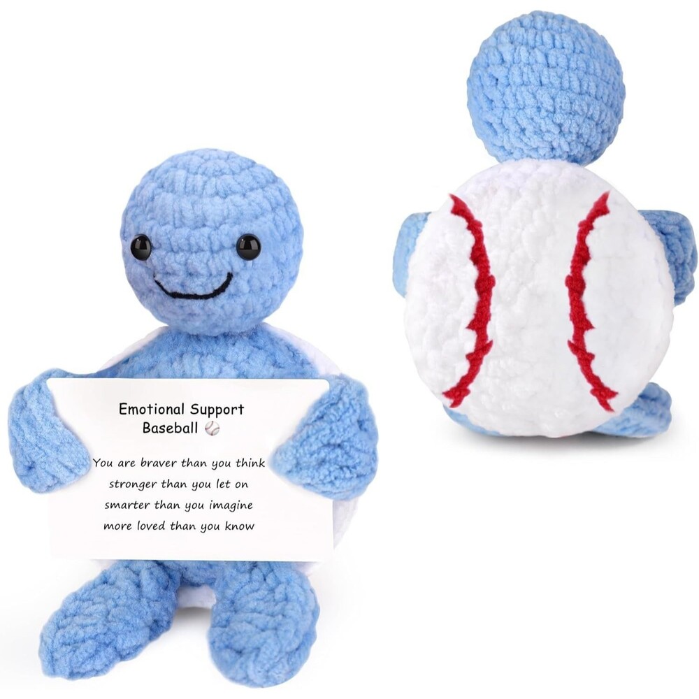 Crochet Turtle Baseball Gift for Adult or Kids - Inspirational Small Sea Turtle